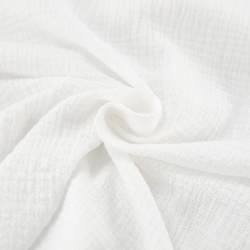 XAKXX Spring and summer fashion casual pure cotton white loose lapel lantern sleeve commuter shirt women's design shirt