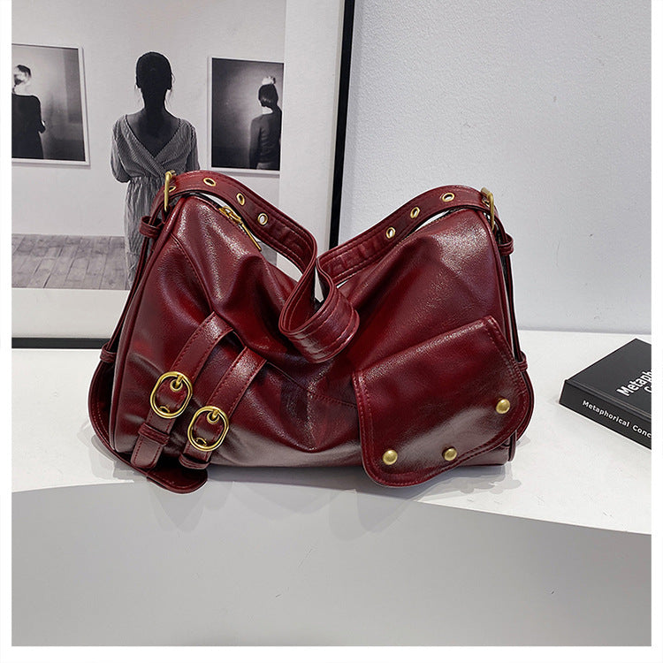XAKXX 2025 popular street trend versatile exquisite women's bag new niche retro casual shoulder messenger bag bag
