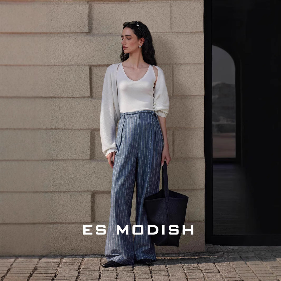 2025 ES MODISH spring new product basic versatile slim V-neck sling vest top with Tencel small vest inside