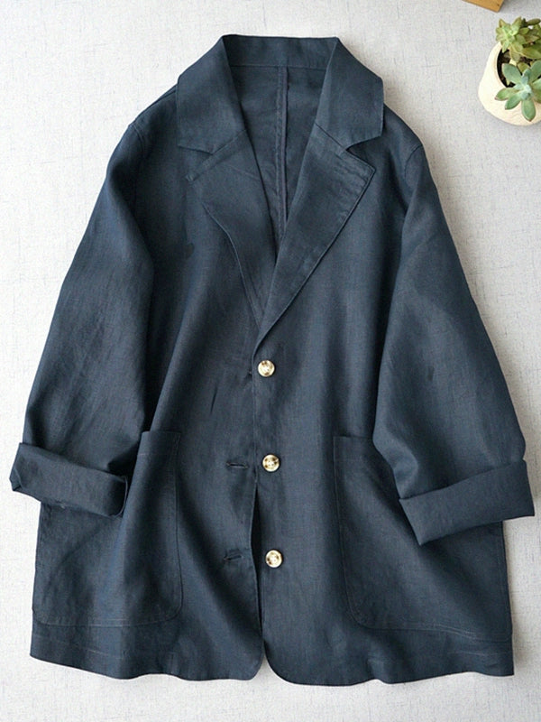 Brand discount women's clothing Japan and South Korea Popular trade clearance linen suit short jacket women's loose casual cotton and linen cardigan top