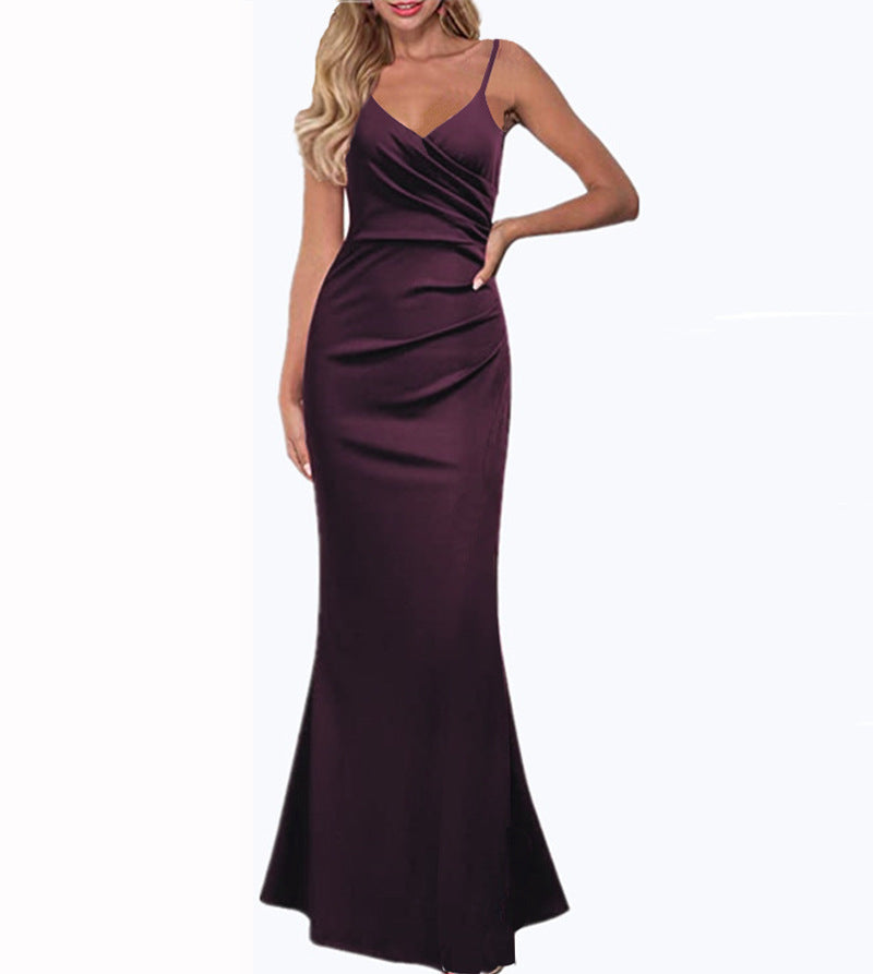XAKXX 2025 evening dresses can be worn in all seasons, simple sleeveless suspender dresses, slim and slim, light and familiar Internet celebrity dresses