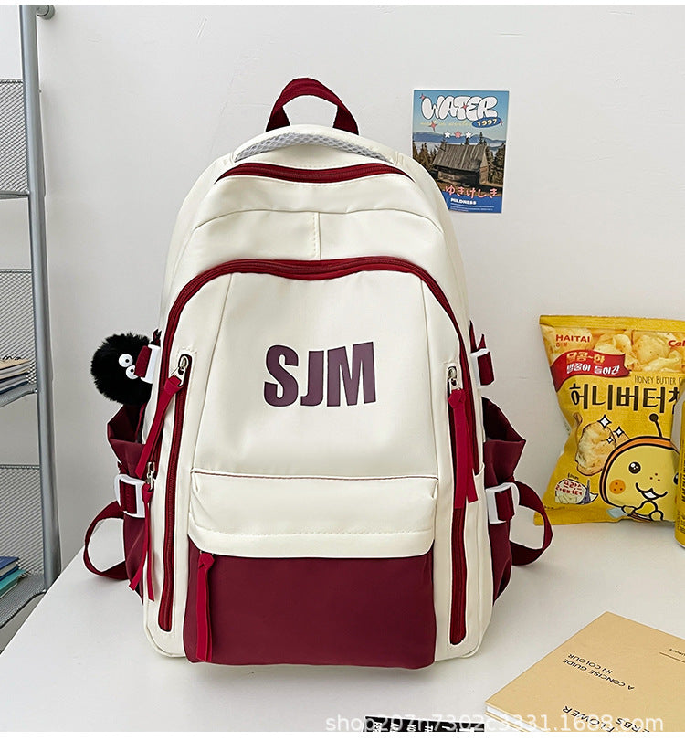 Foreign Trade Schoolbag Ins College Students' Backpack High School Student Good-looking Junior High School Student Large-Capacity Backpack Computer Bag