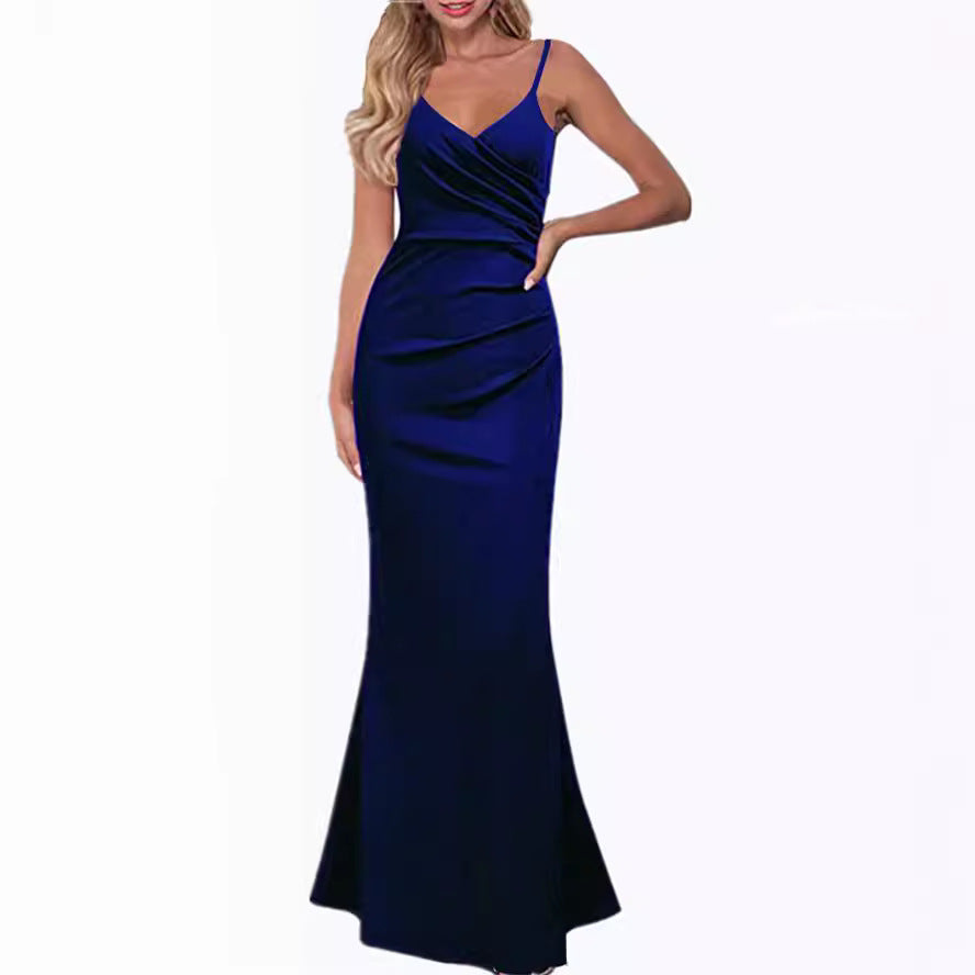 XAKXX 2025 evening dresses can be worn in all seasons, simple sleeveless suspender dresses, slim and slim, light and familiar Internet celebrity dresses