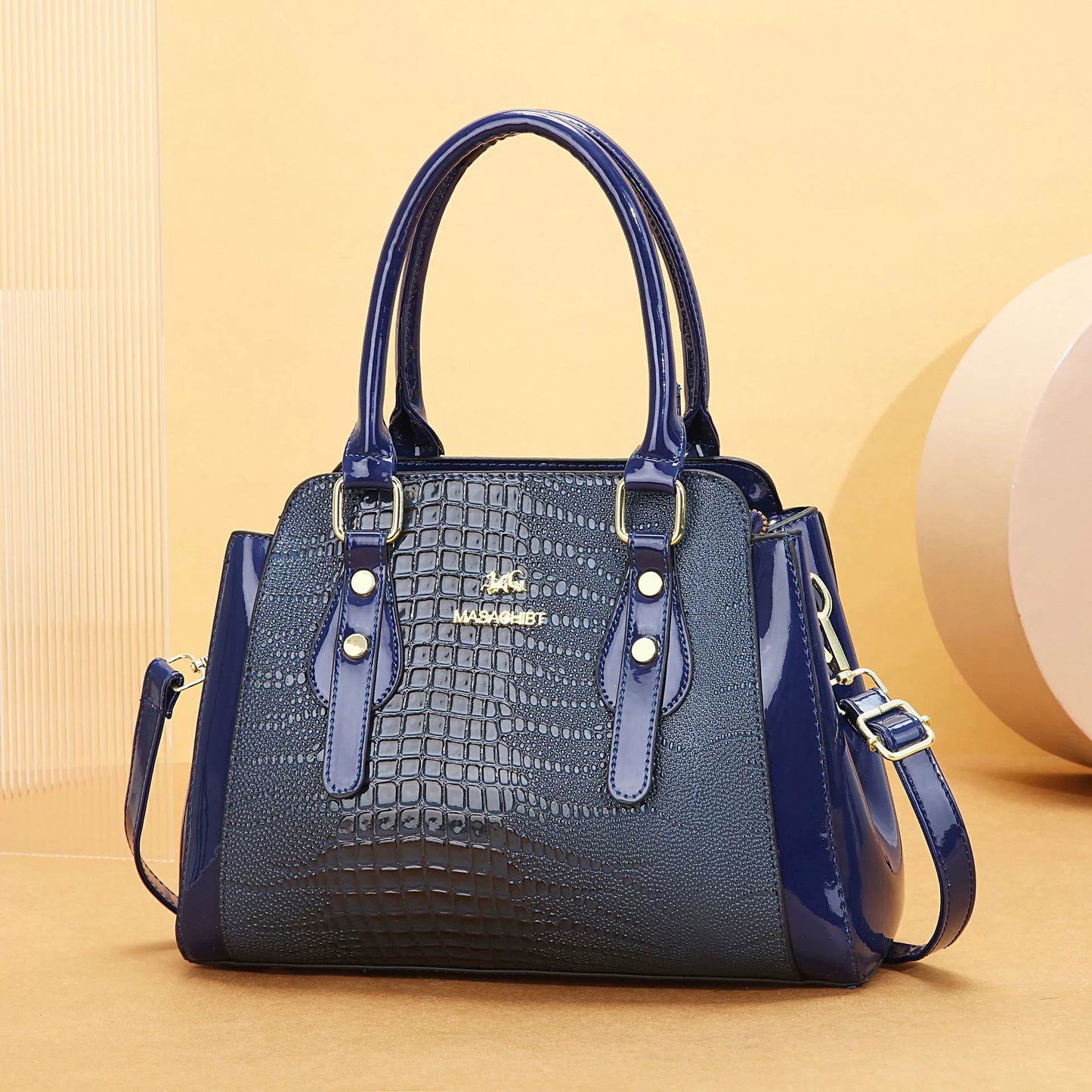Bag Women New Fashion Versatile Crocodile Pattern Contrasting Color Large Capacity Handbag Temperament One Shoulder Crossbody Bag Women