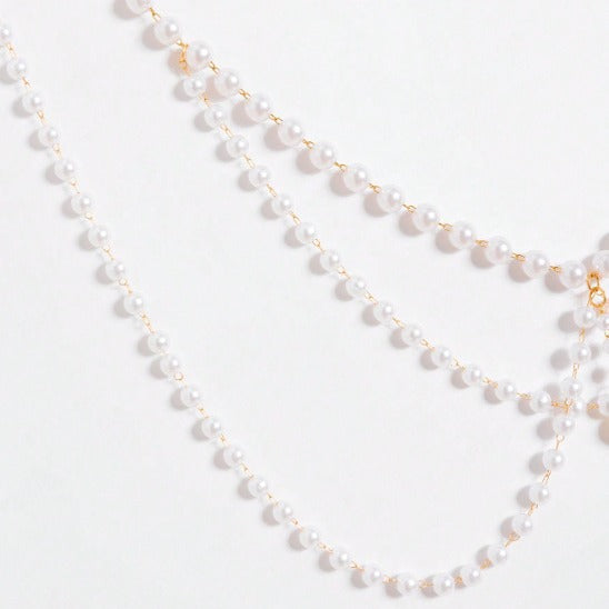 4529 2025 women's new waist chain multi-layer pearl fringed waist chain with dress fashion waist chain body chain