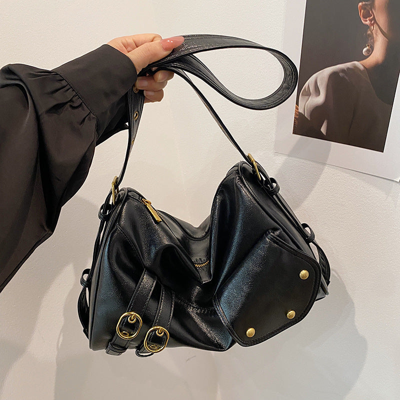 XAKXX 2025 popular street trend versatile exquisite women's bag new niche retro casual shoulder messenger bag bag