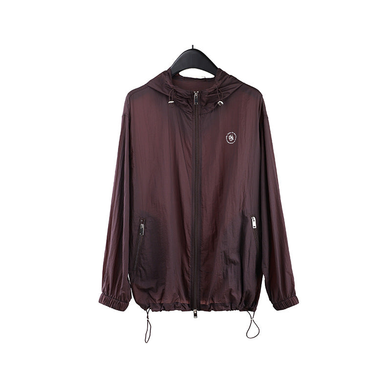 2025 breathable hooded sunscreen shirt summer 2025 new Korean version loose and versatile solid color coat T285