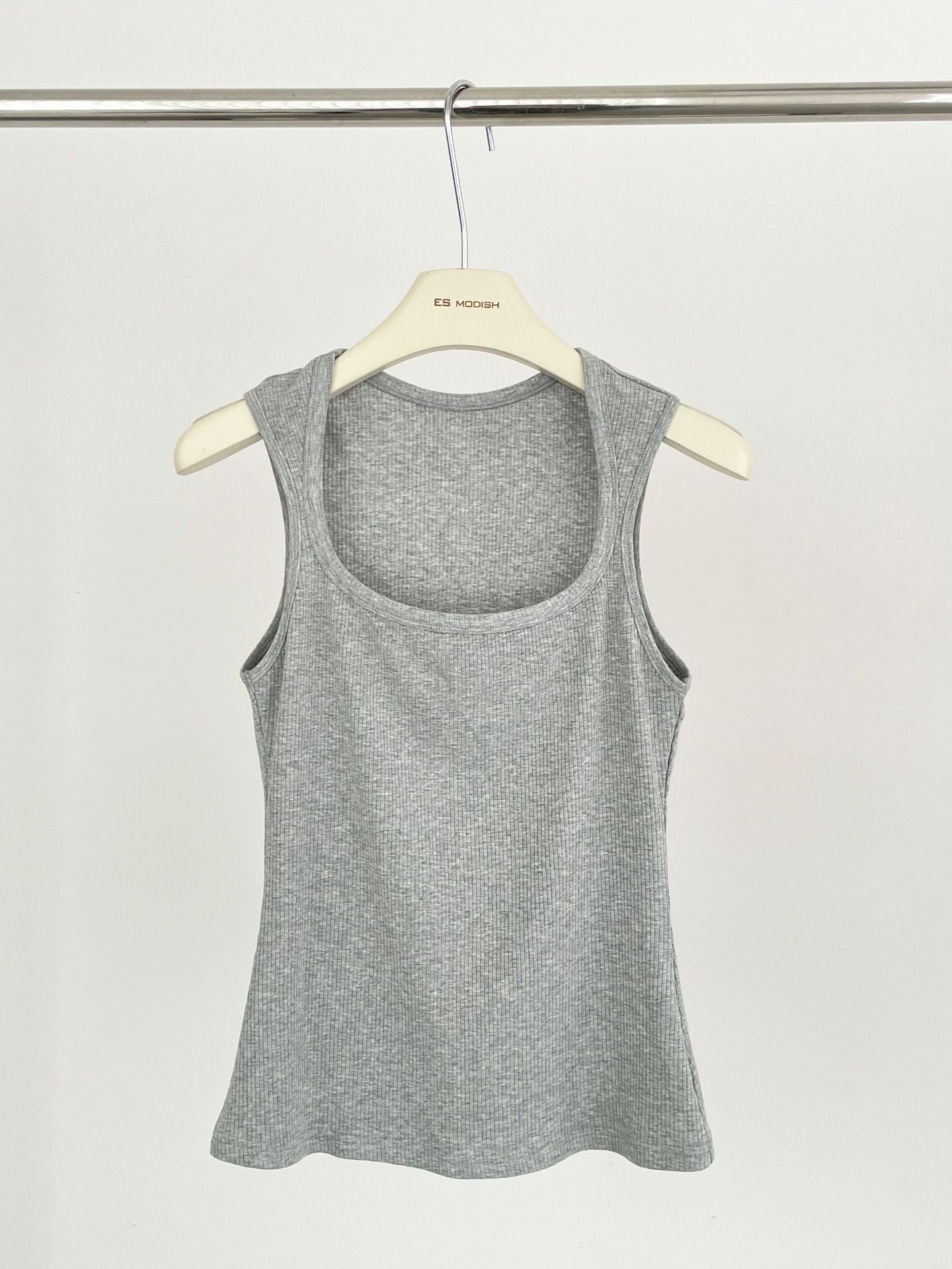 2025 ES MODISH spring new product designer self-kept model with square collar waist and thin temperament vest for girls