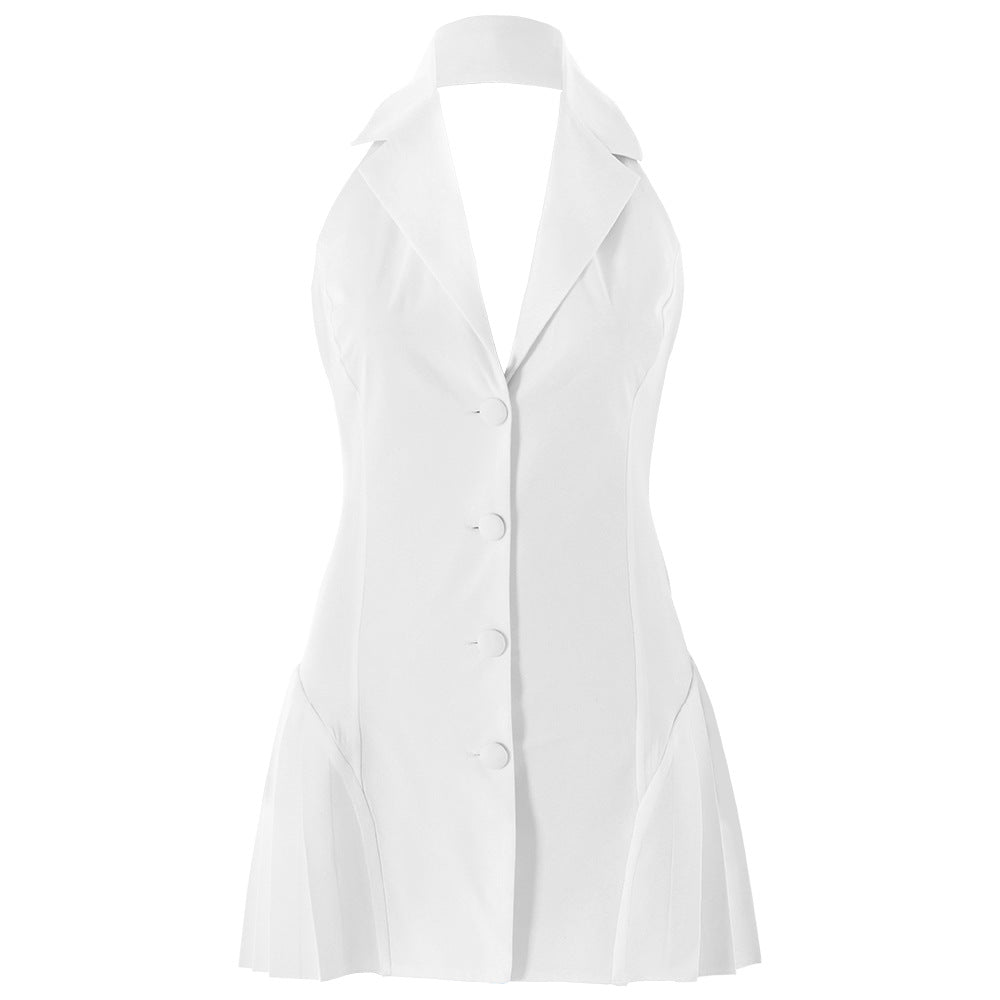 2025 Popular trade New hot-selling new products, sexy and fashionable slim-fitting V-neck neck dress backless sleeveless hip-wrapped skirt