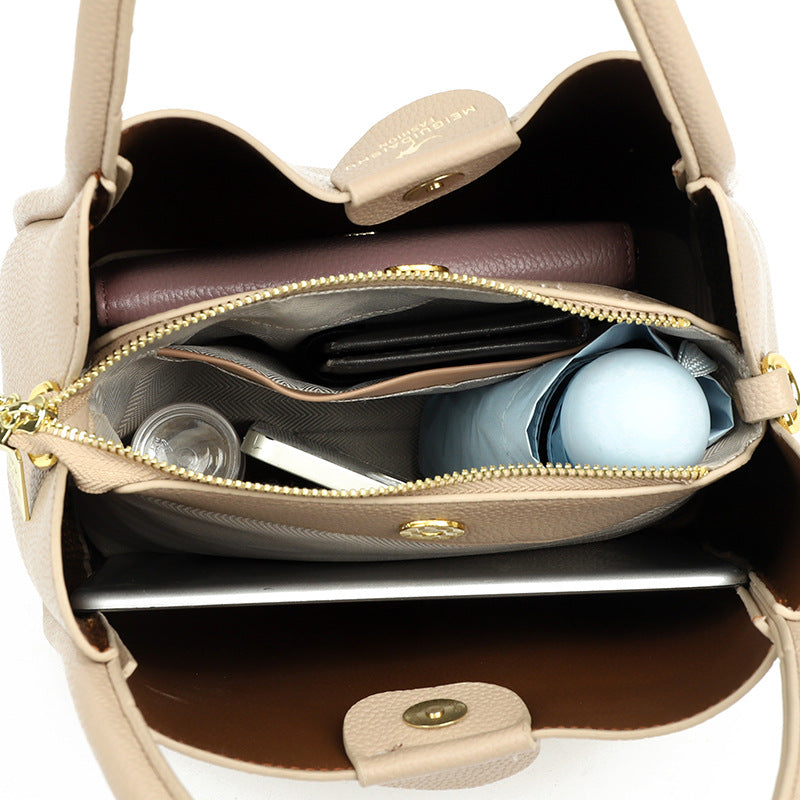 Bag Women's popular Autumn New High-end Trend Silk Scarf Handbag Korean Commuter Versatile Popular Bucket Bag