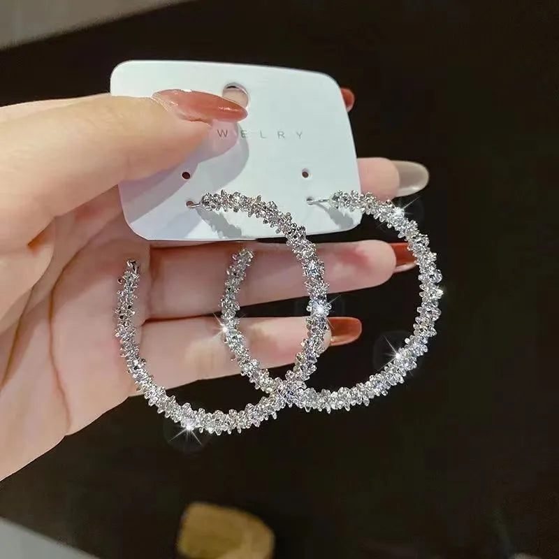 xakxx New Fashion Trend Unique Design Elegant Delicate Geometric Round Earrings For Women Jewelry Wedding Party Premium Gifts