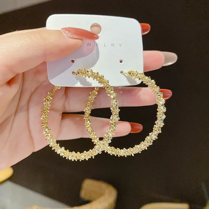 xakxx New Fashion Trend Unique Design Elegant Delicate Geometric Round Earrings For Women Jewelry Wedding Party Premium Gifts
