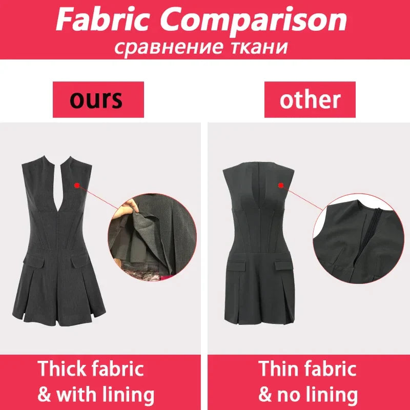 Autumn Women Sleeveless Dress Casual A Line corset dress Office Lady sexy Blazer Dress Fashion Women's Clothing