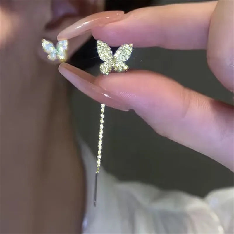 Accessories for Women Long Tassel Threader Earrings for Women Wave Shaped Simple Long Chain Earring Wedding Party Jewelry Gift