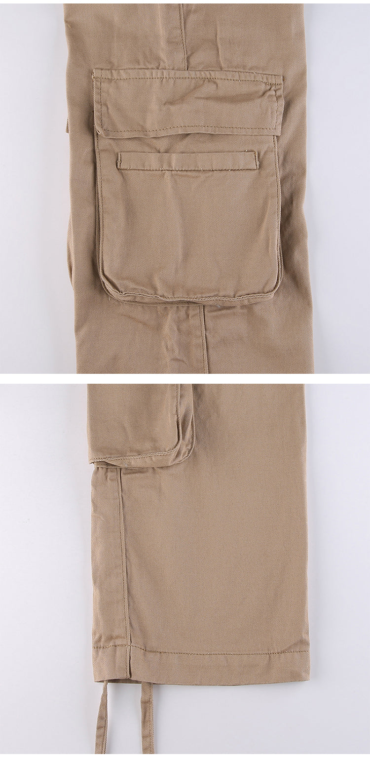 Purpdrank - 2023 New Vintage Cargo Pants Baggy Jeans Women Fashion 90s Streetwear Pockets Wide Leg High Waist Straight Y2k Denim Trousers Overalls