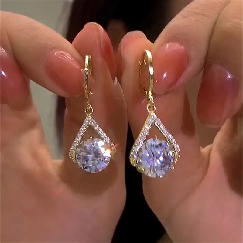 xakxx New Fashion Trend Unique Design Elegant Delicate Geometric Round Earrings For Women Jewelry Wedding Party Premium Gifts