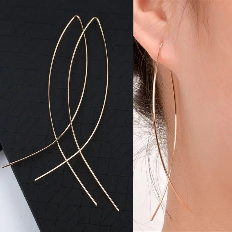 xakxx New Trend Simulation Pearl Long Earrings Women's Flower Rhinestone Wedding Pendant Earrings Fashion Korean Jewelry Earrings