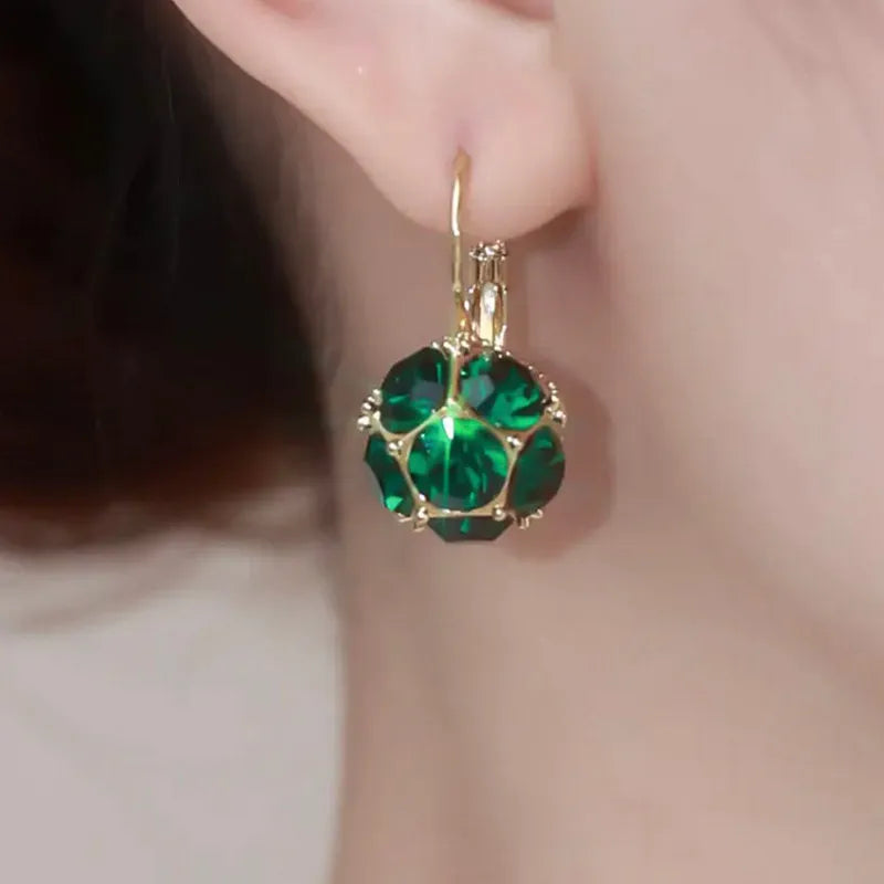 xakxx New Fashion Trend Unique Design Elegant Delicate Geometric Round Earrings For Women Jewelry Wedding Party Premium Gifts