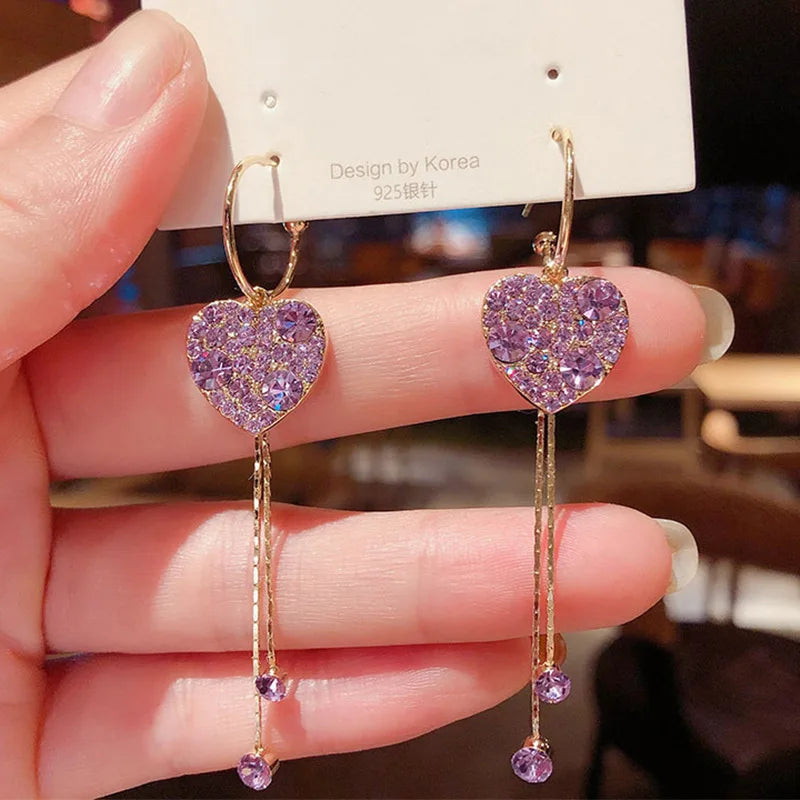 xakxx New Trend Simulation Pearl Long Earrings Women's Flower Rhinestone Wedding Pendant Earrings Fashion Korean Jewelry Earrings