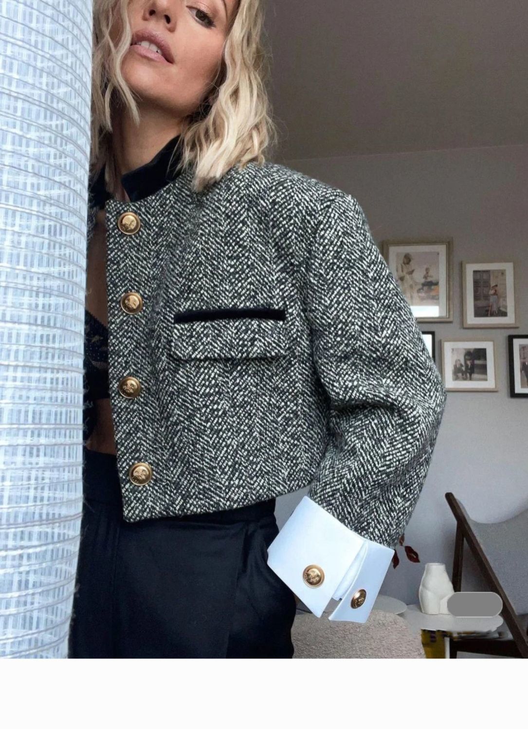 Purpdrank - Aesthetic Clothes Retro Fashion Jacket 2023 Spring Women's clothing design sense stand-up collar equestrian clothing French tweed short Coat Women