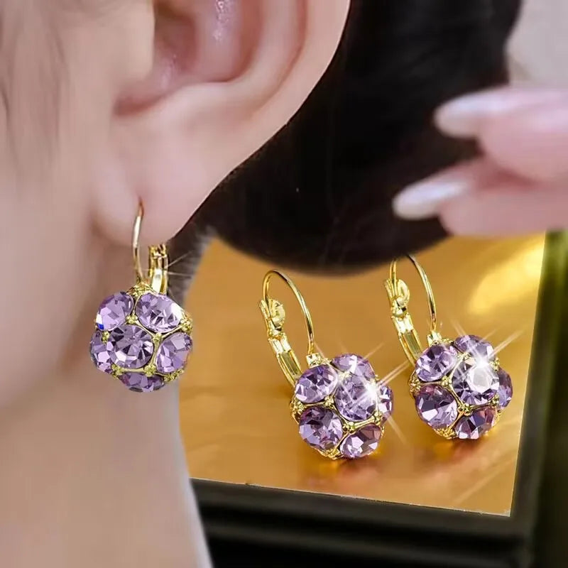 xakxx New Fashion Trend Unique Design Elegant Delicate Geometric Round Earrings For Women Jewelry Wedding Party Premium Gifts