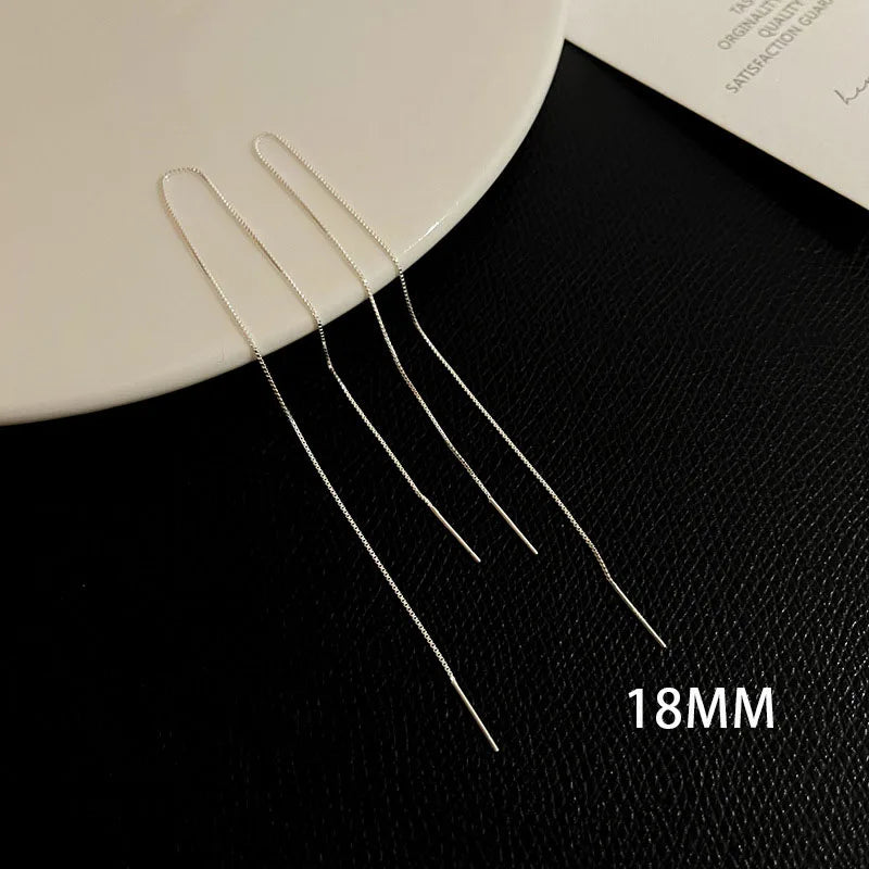 Accessories for Women Long Tassel Threader Earrings for Women Wave Shaped Simple Long Chain Earring Wedding Party Jewelry Gift