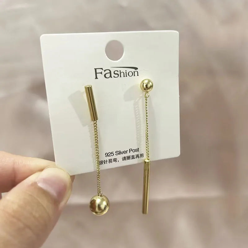 Accessories for Women Long Tassel Threader Earrings for Women Wave Shaped Simple Long Chain Earring Wedding Party Jewelry Gift