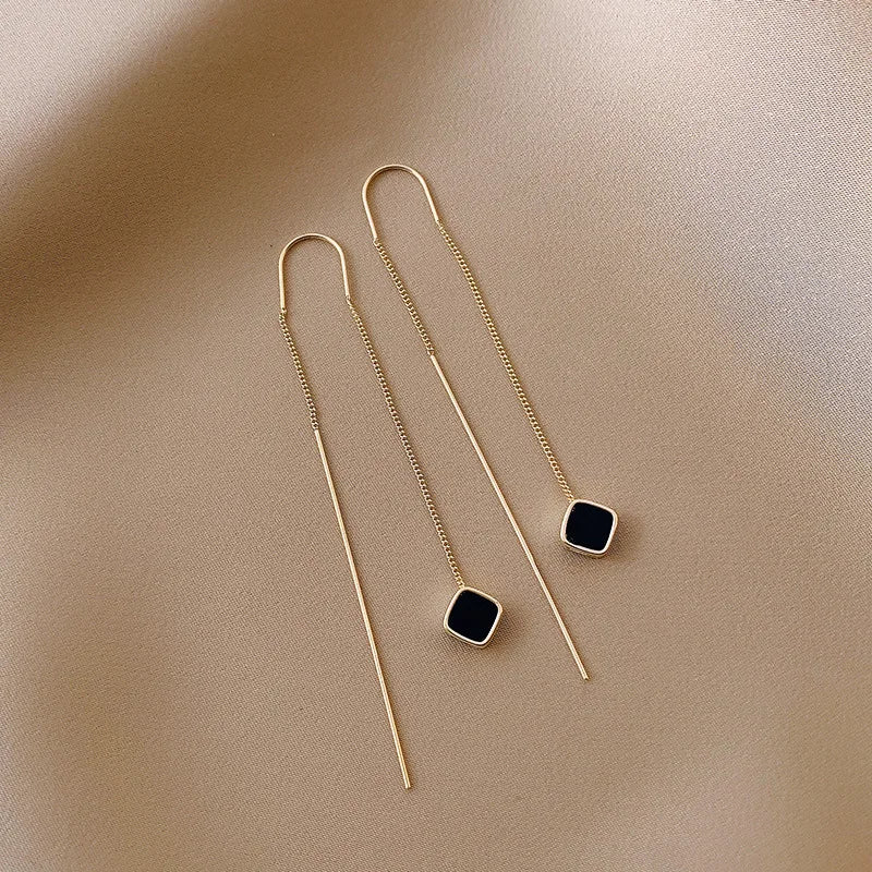 Accessories for Women Long Tassel Threader Earrings for Women Wave Shaped Simple Long Chain Earring Wedding Party Jewelry Gift