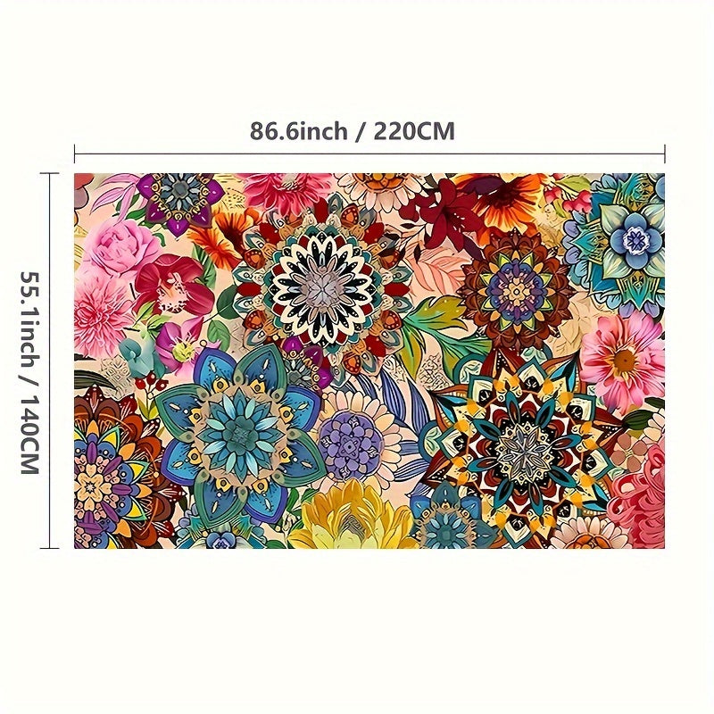 1pc Vintage Floral Tablecloth - Durable, Waterproof, Oil-Proof, and Washable - Perfect for Picnic, Camping, Weddings, Birthday Parties, Restaurants, and Buffet Dinners with Easy Clean Design