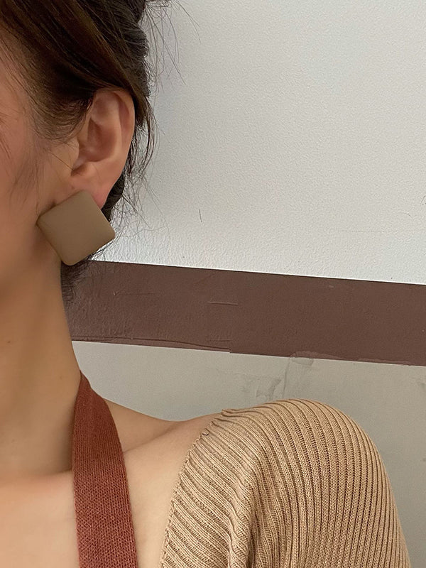 xakxx Simple Casual 4 Colors Geometric Earrings