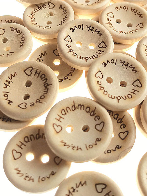 xakxx About 100Pcs Letter Printed Round Buttons Decoration Accessories