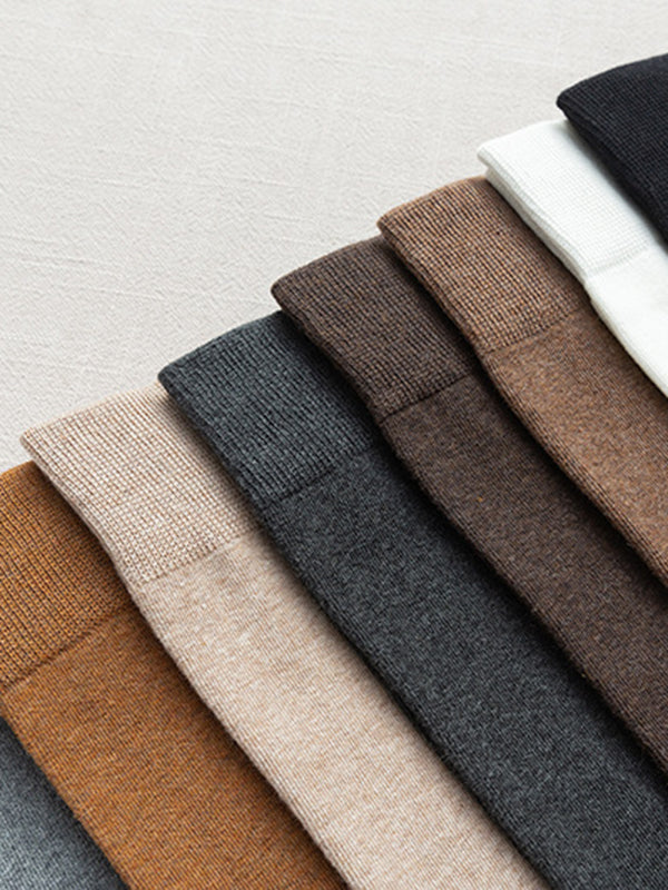 xakxx Casual Keep Warm Solid Color Socks Accessories