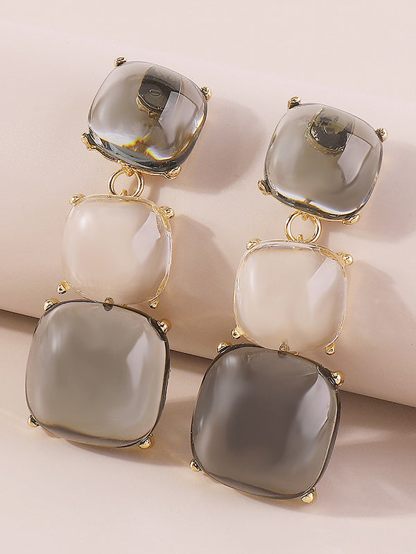 xakxx Geometric Drop Earrings Earrings Accessories