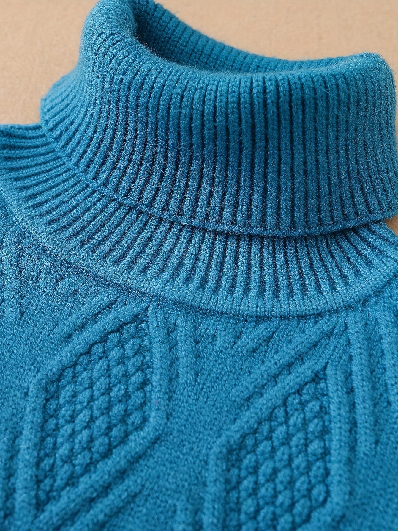 KUYEEBEAR Boys Casual Turtleneck Long Sleeve Knit Pullover Sweater For Fall/Winter