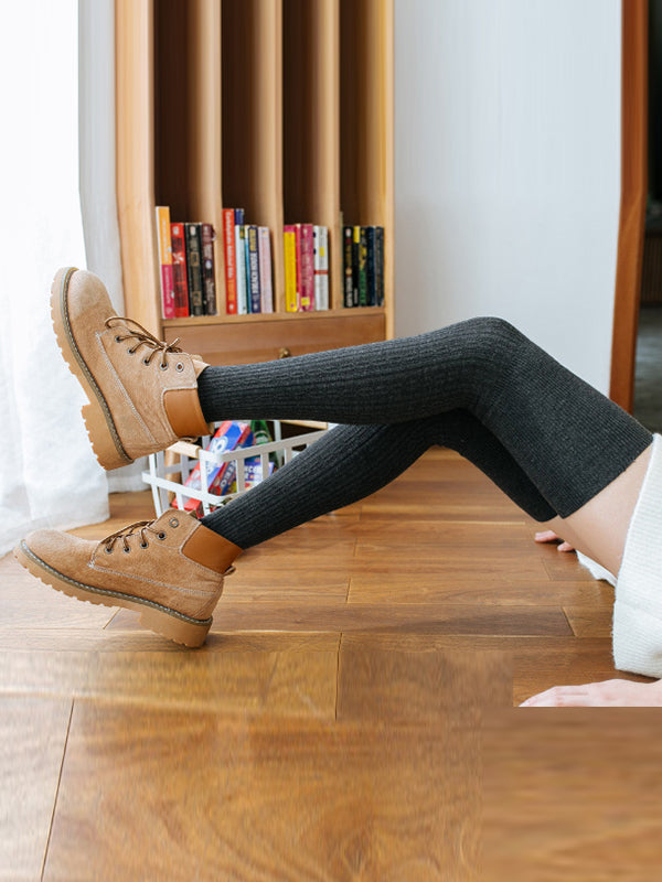 xakxx Casual Skinny Keep Warm Solid Color Leg Warmers Accessories
