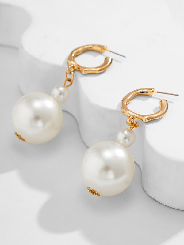 xakxx Beaded Pearls Drop Earrings Earrings Accessories
