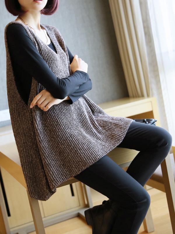 xakxx Casual V-Neck Knitting Vest