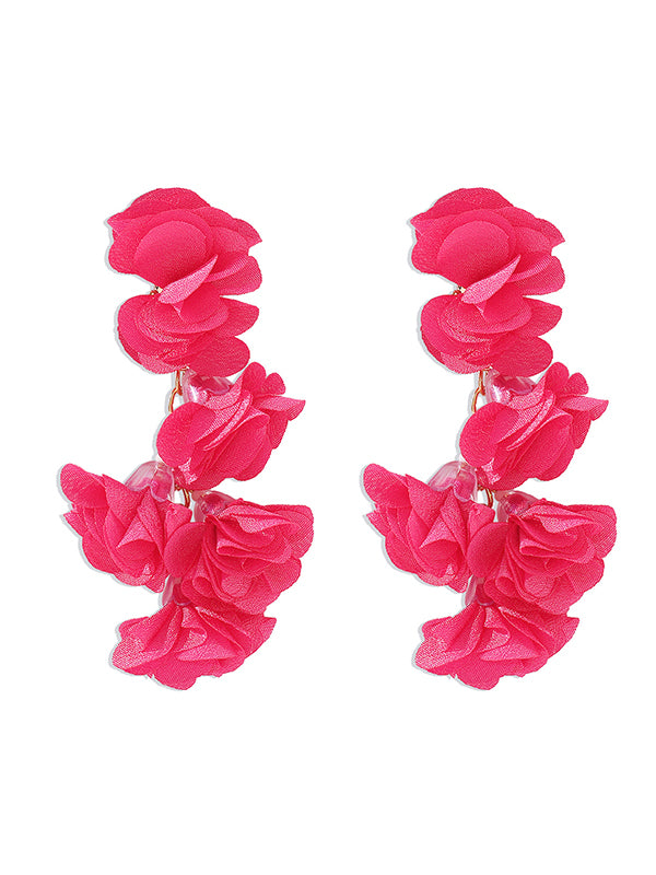 xakxx Flower Shape Drop Earrings Earrings Accessories