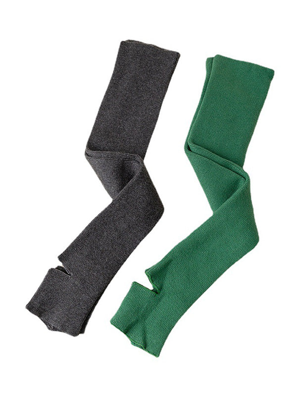 xakxx Wool Solid Color Leg Warmers Accessories