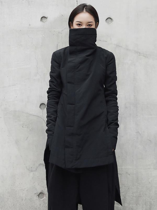 xakxx High-neck Cool Irregular Warm Jacket
