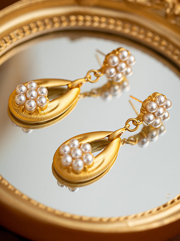 xakxx Chains Flower Shape Earrings Accessories