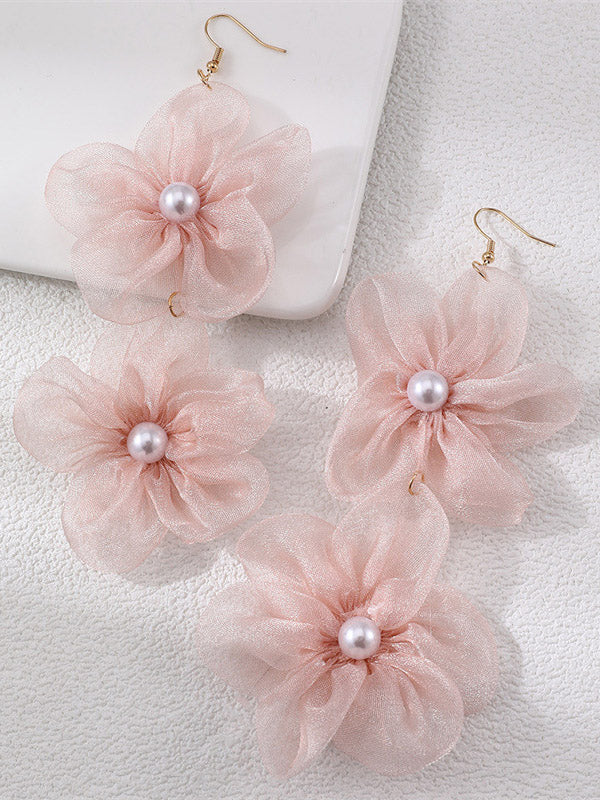 xakxx Three-Dimensional Flower Drop Earrings