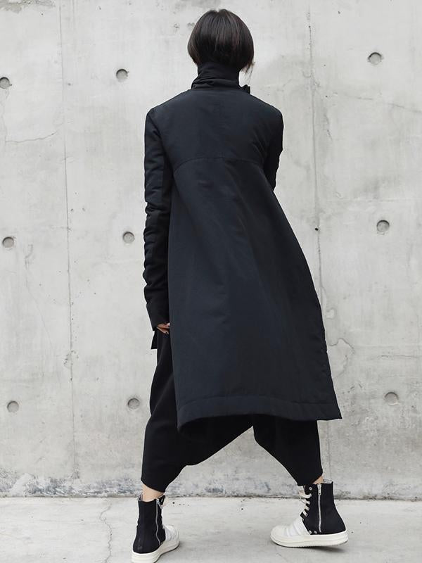 xakxx High-neck Cool Irregular Warm Jacket