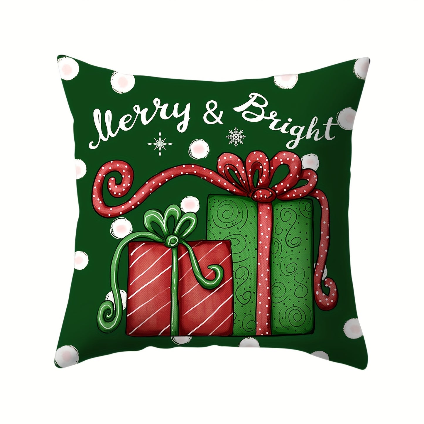 4pcs Christmas Throw Pillow Covers, Decorative Home Decor for Bedroom, Living Room, Sofa, Car