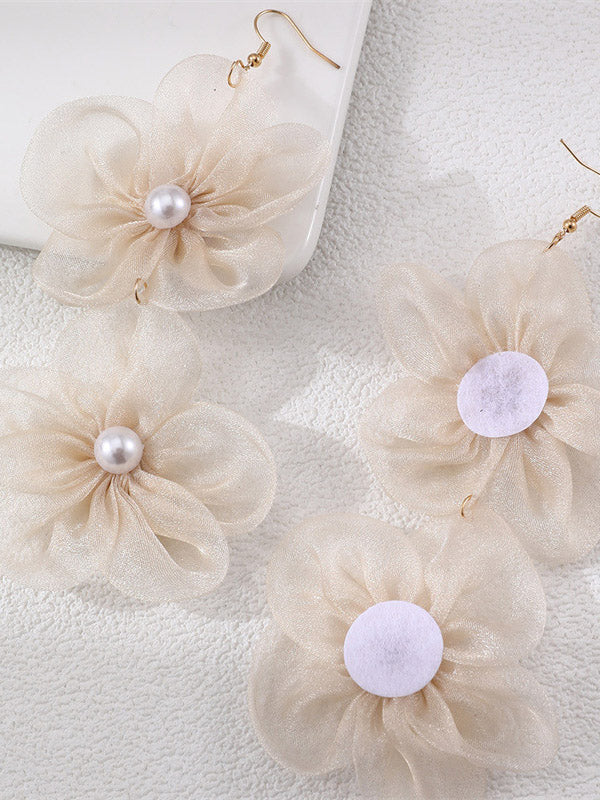 xakxx Three-Dimensional Flower Drop Earrings