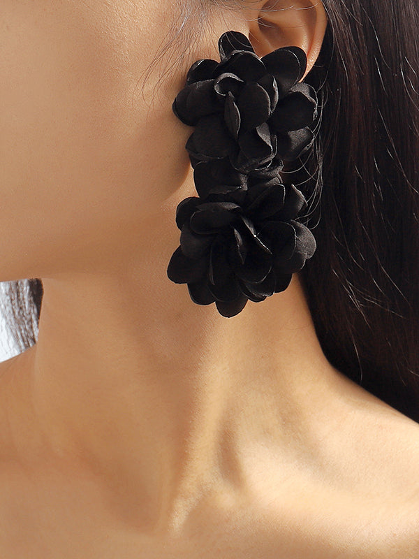 xakxx Three-Dimensional Flower Drop Earrings