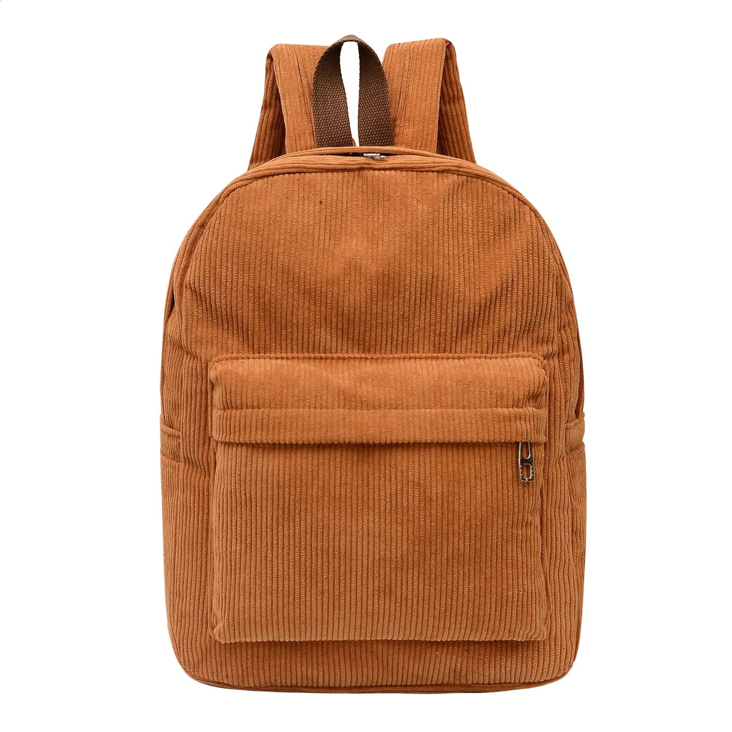 Personalised Embroidery Simple Backpack Corduroy School BackpacksSolid Color Casual Bookbag Travel 240425