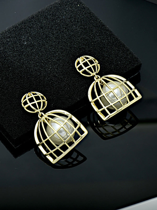 xakxx Statement Geometric Pearl Earrings Accessories
