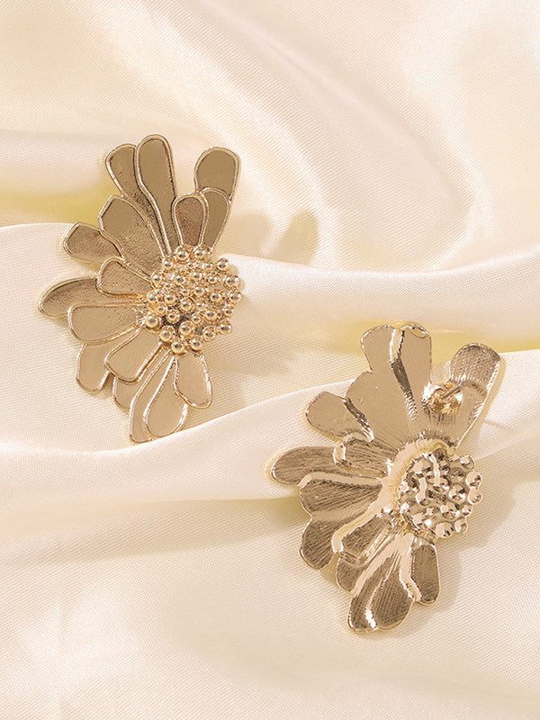 xakxx Vintage Alloy Flower Earrings