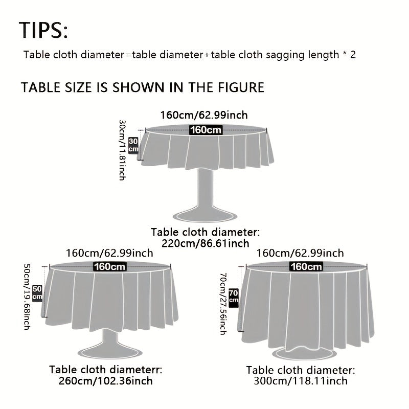 1pc Waterproof Polyester Tablecloth - Solid Color, Rectangle Design - Durable, Stain-Resistant, Perfect for Picnics, Holidays, Weddings - Home, Room & Wedding Decor - Easy Care, Attractive Style - Versatile Usage, Ideal Gift
